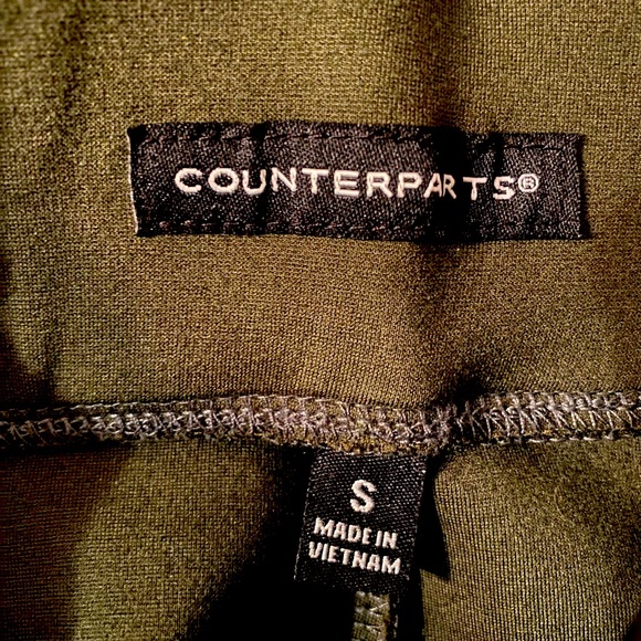 Ladies Counterparts Size S Ponte Knit Bootcut Pants, Olive Green, Petite Length - Picture 2 of 4